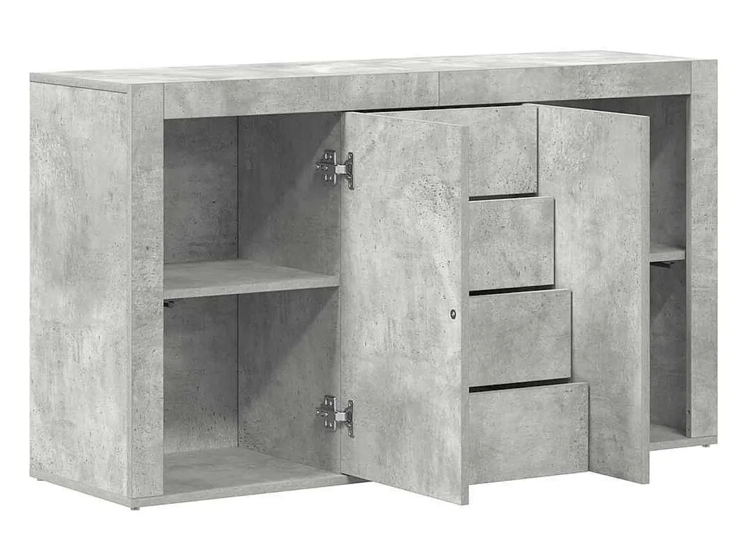 Vitrina Gris hormigón 120 x 36 x 69 cm Madera contrachapada