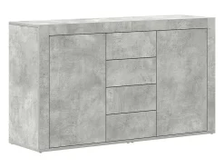 Vitrina Gris hormigón 120 x 36 x 69 cm Madera contrachapada