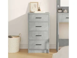 Vitrina Gris hormigón 40 x 41 x 75 cm Madera contrachapada