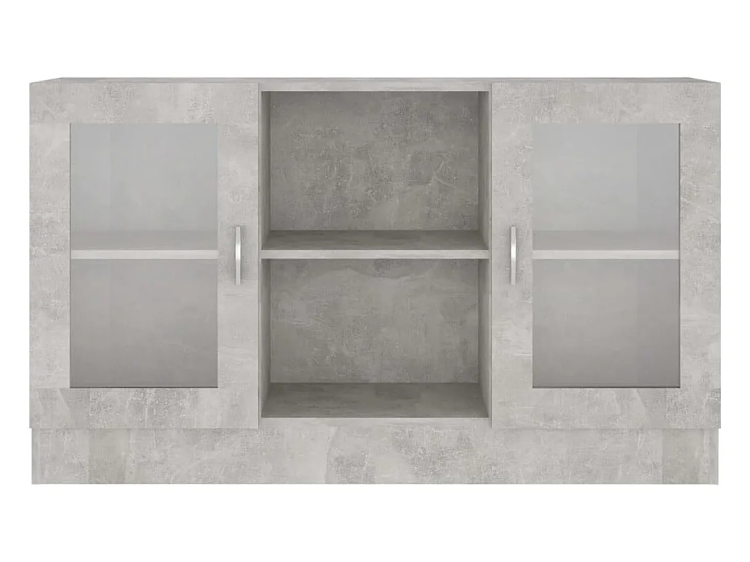 Vitrina gris hormigón 120x30,5x70 cm Madera de ingeniería