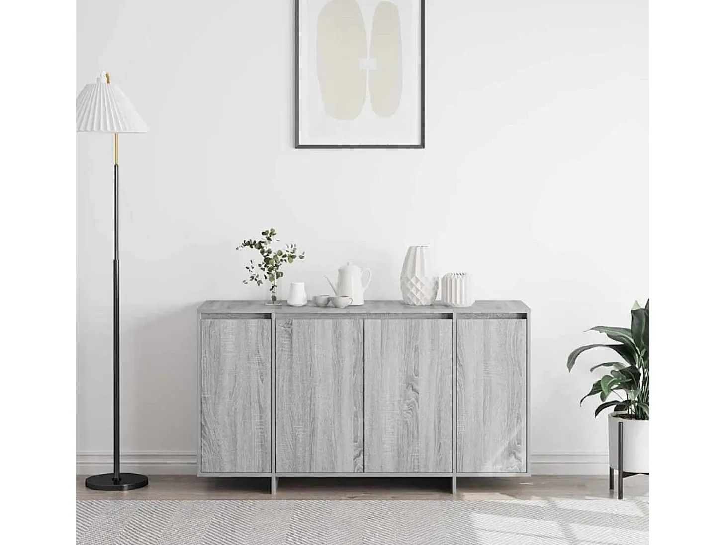 Vitrina Gris sonoma 135 x 41 x 69 cm Madera contrachapada