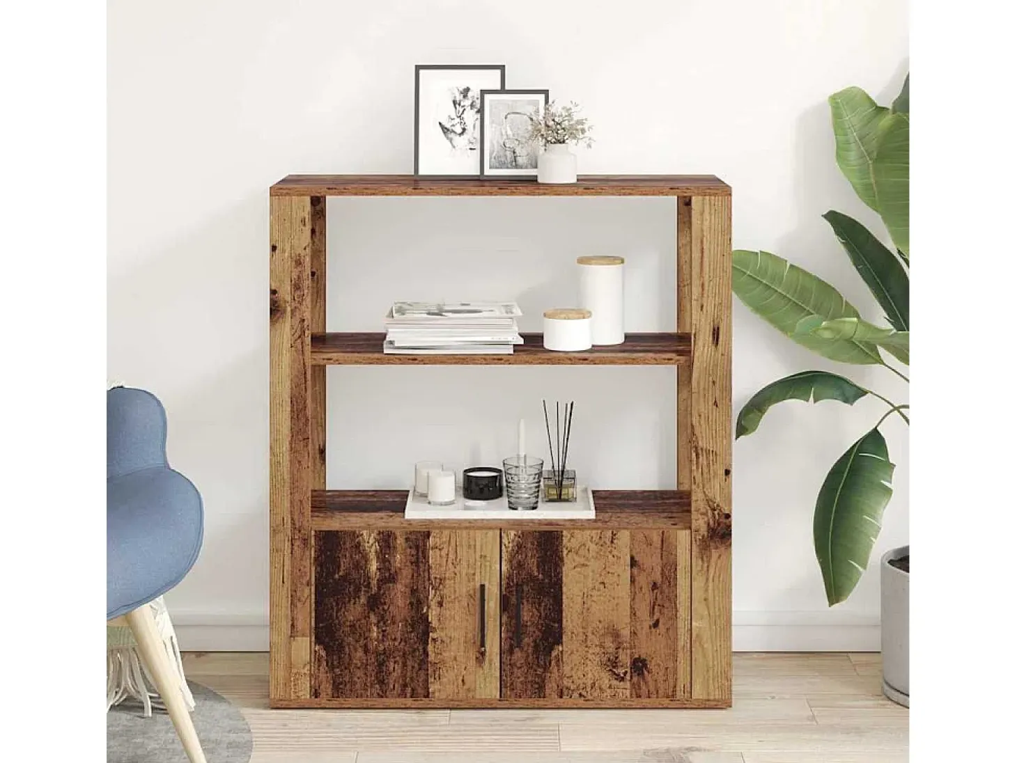 Vitrina Madera vieja 30 x 80 x 90 cm Madera contrachapada
