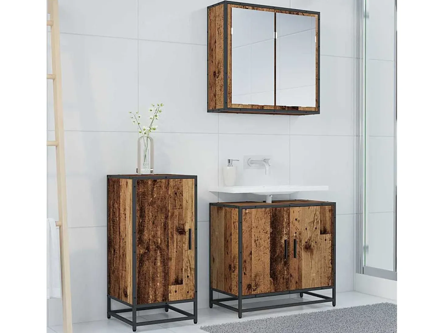 Vitrina Madera vieja 35 x 35.5 x 76 cm Madera contrachapada