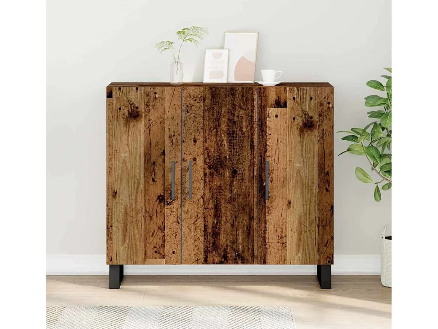 Vitrina Madera vieja 90 x 34 x 80 cm Madera contrachapada
