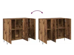 Vitrina Madera vieja 90 x 34 x 80 cm Madera contrachapada