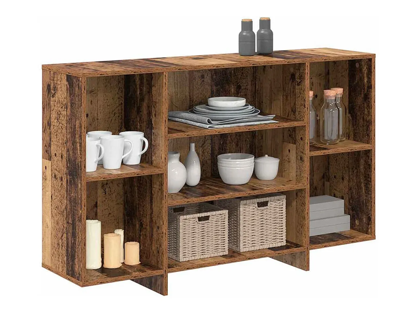 Vitrina Madera vieja 120 x 30 x 75 cm Madera contrachapada