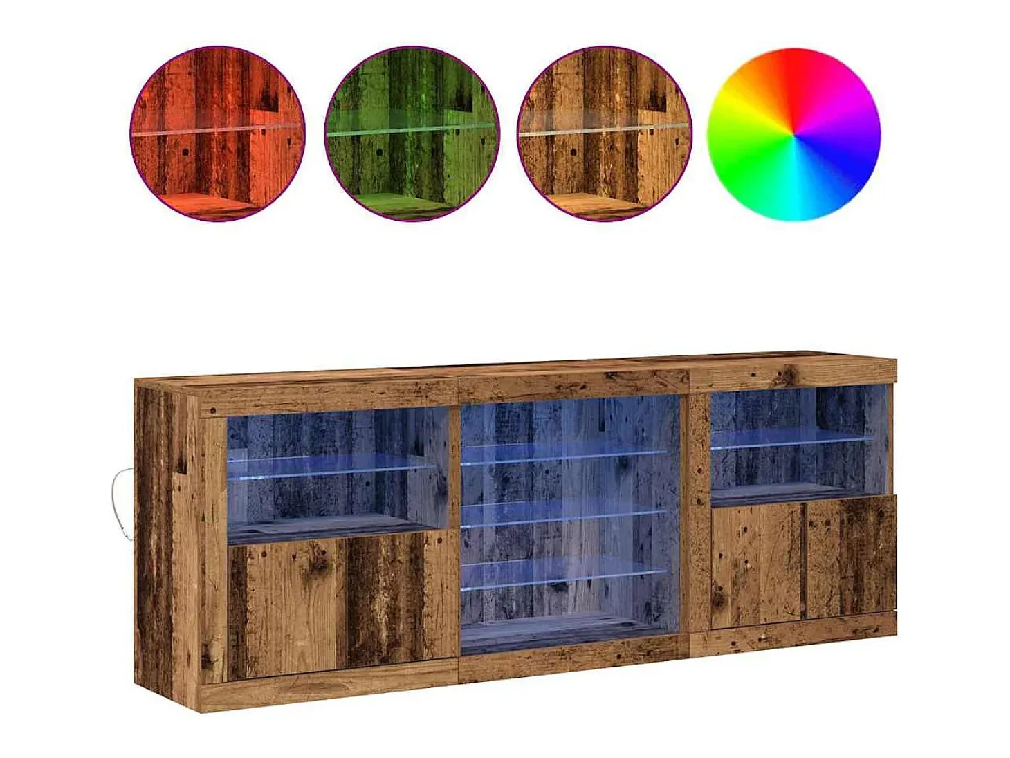 Vitrina Madera vieja 181.5 x 37 x 67 cm Madera contrachapada