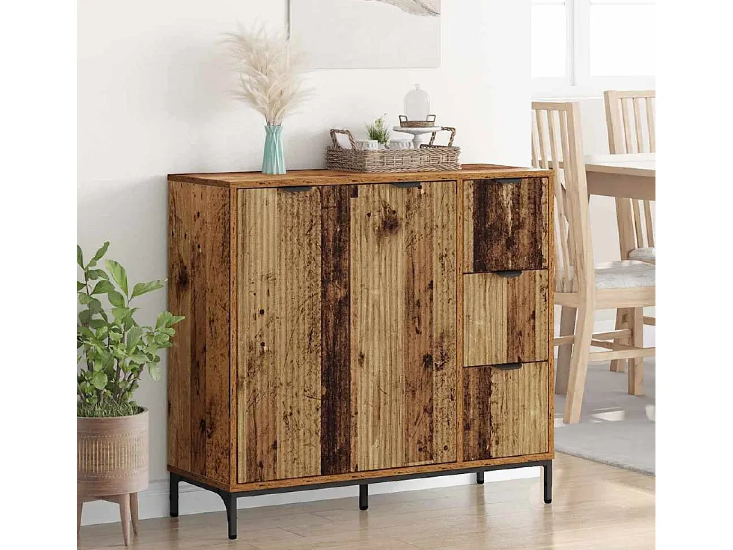 Vitrina Madera vieja 89.5 x 33 x 82 cm Madera contrachapada
