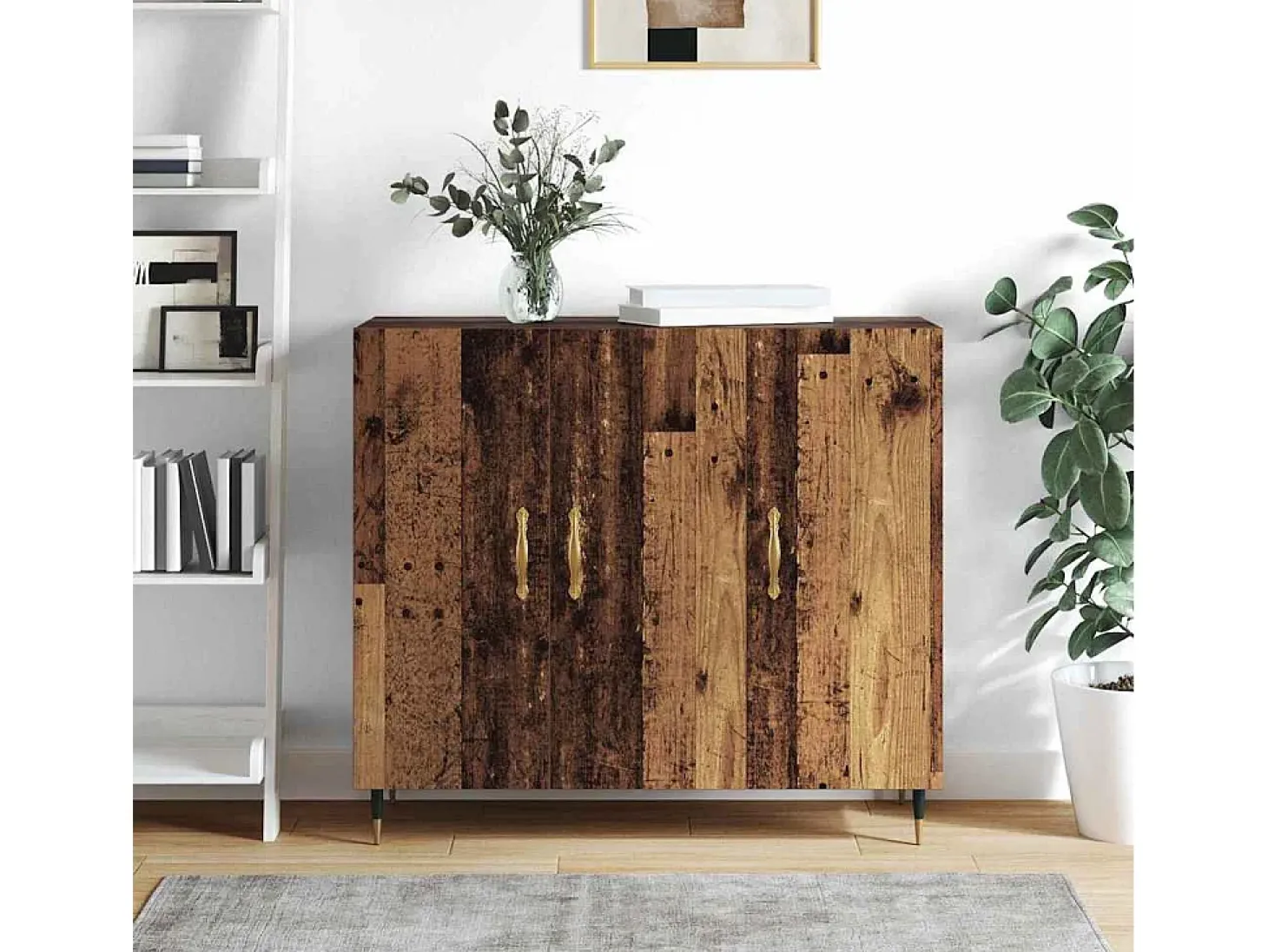 Vitrina Marrón 90 x 34 x 80 cm Madera contrachapada
