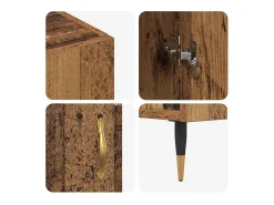 Vitrina Marrón 90 x 34 x 80 cm Madera contrachapada