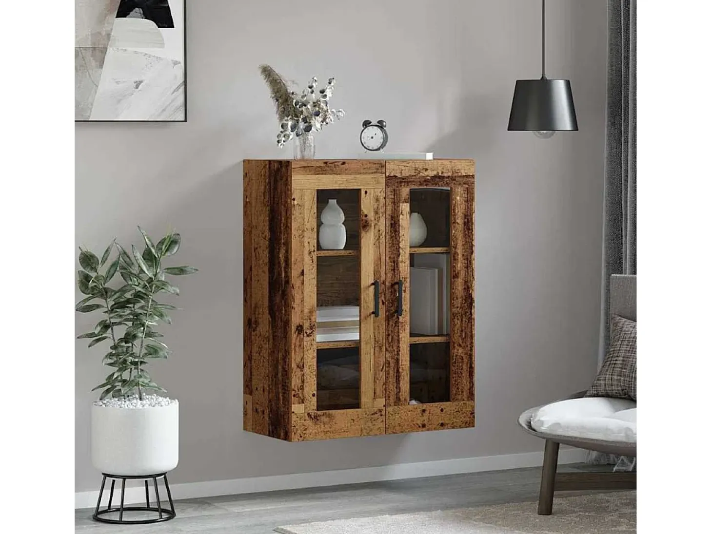 Vitrina Marrón 69.5 x 34 x 90 cm Madera contrachapada