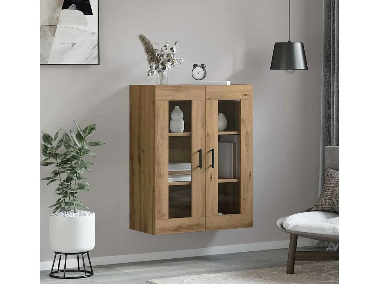 Vitrina Marrón 69.5 x 34 x 90 cm Madera contrachapada