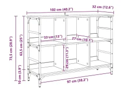 Vitrina Marrón 102 x 32 x 73.5 cm Madera contrachapada