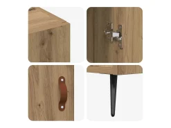 Vitrina Marrón 90 x 34 x 80 cm Madera contrachapada