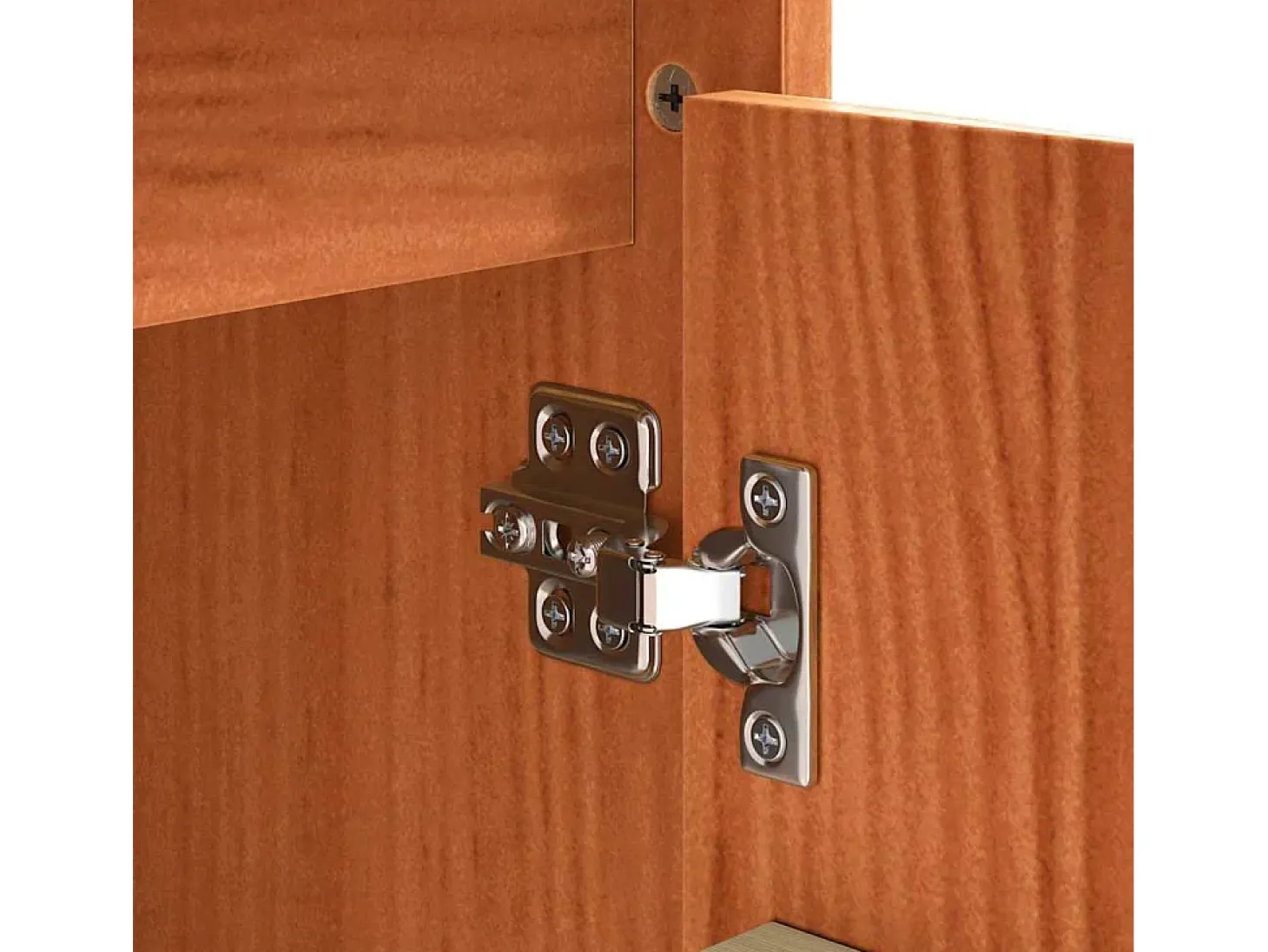 Vitrina Marrón 111 x 34 x 60 cm Madera maciza de Pino