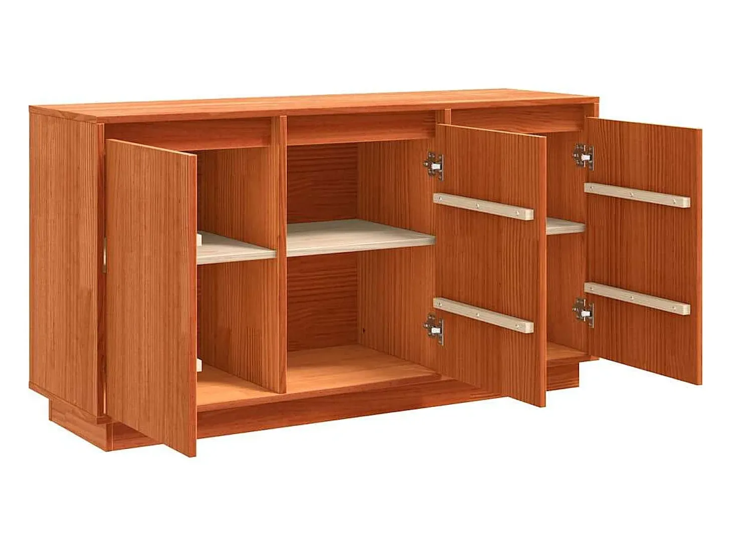 Vitrina Marrón 111 x 34 x 60 cm Madera maciza de Pino
