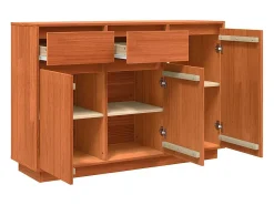 Vitrina Marrón cera 110 x 34 x 75 cm Madera maciza de pino