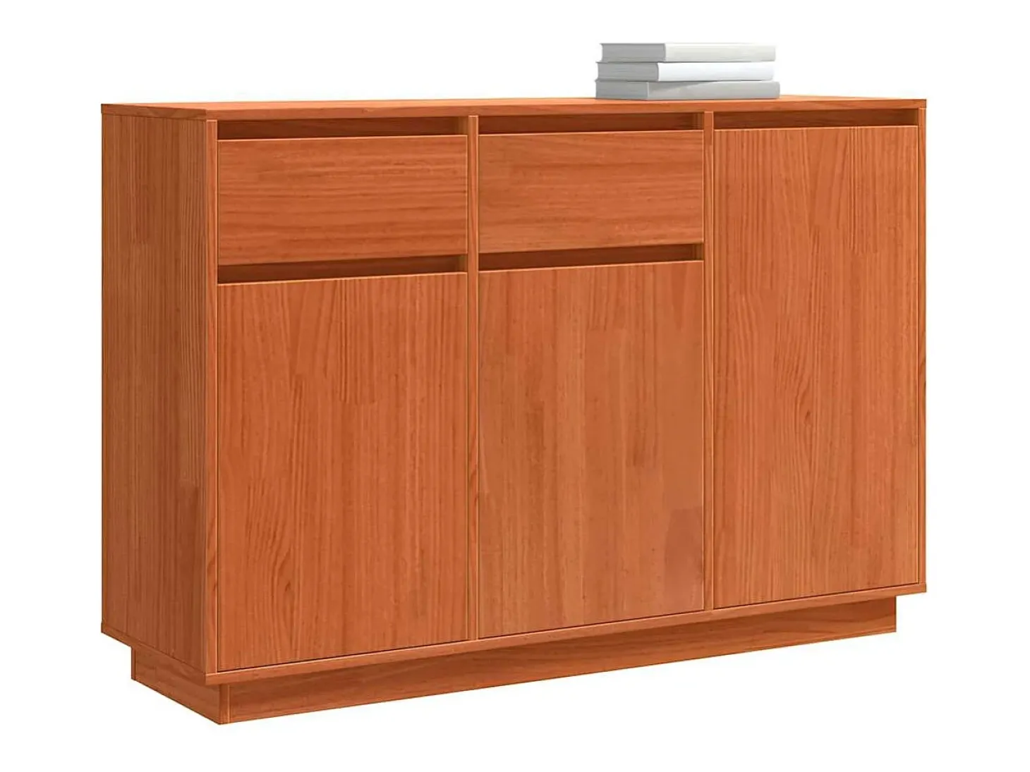 Vitrina Marrón cera 110 x 34 x 75 cm Madera maciza de pino
