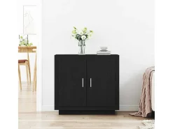 Vitrina Negro 80 x 40 x 75 cm Madera contrachapada