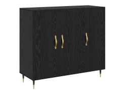 Vitrina Negro 90 x 34 x 80 cm Madera contrachapada