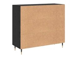 Vitrina Negro 90 x 34 x 80 cm Madera contrachapada