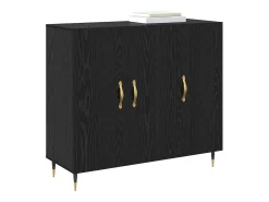 Vitrina Negro 90 x 34 x 80 cm Madera contrachapada
