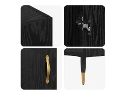 Vitrina Negro 90 x 34 x 80 cm Madera contrachapada