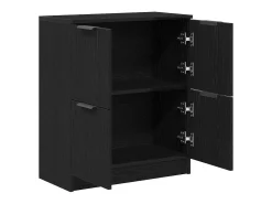 Vitrina Negro 60 x 30 x 70 cm Madera contrachapada