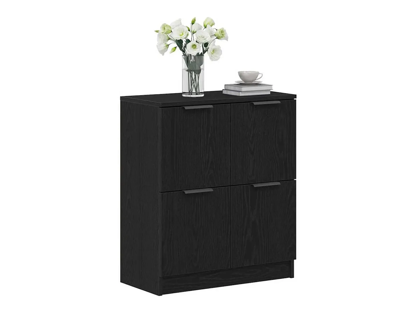 Vitrina Negro 60 x 30 x 70 cm Madera contrachapada