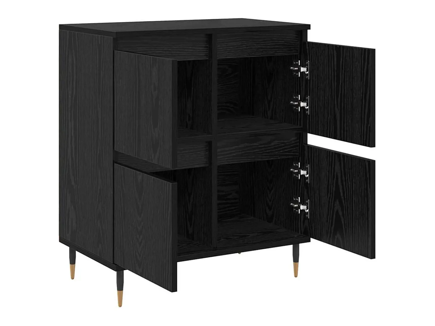 Vitrina Negro 60 x 35 x 70 cm Madera contrachapada