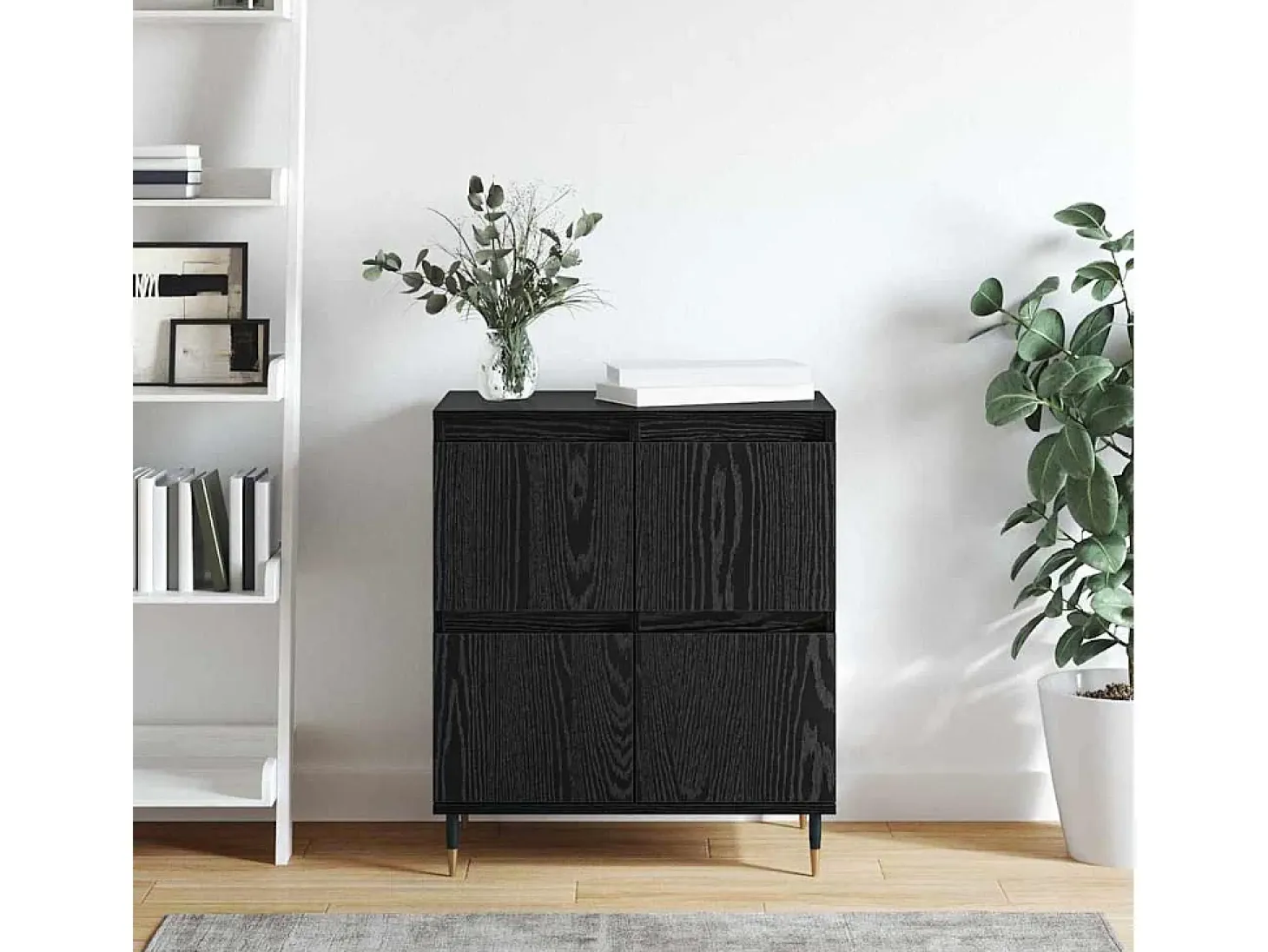 Vitrina Negro 60 x 35 x 70 cm Madera contrachapada