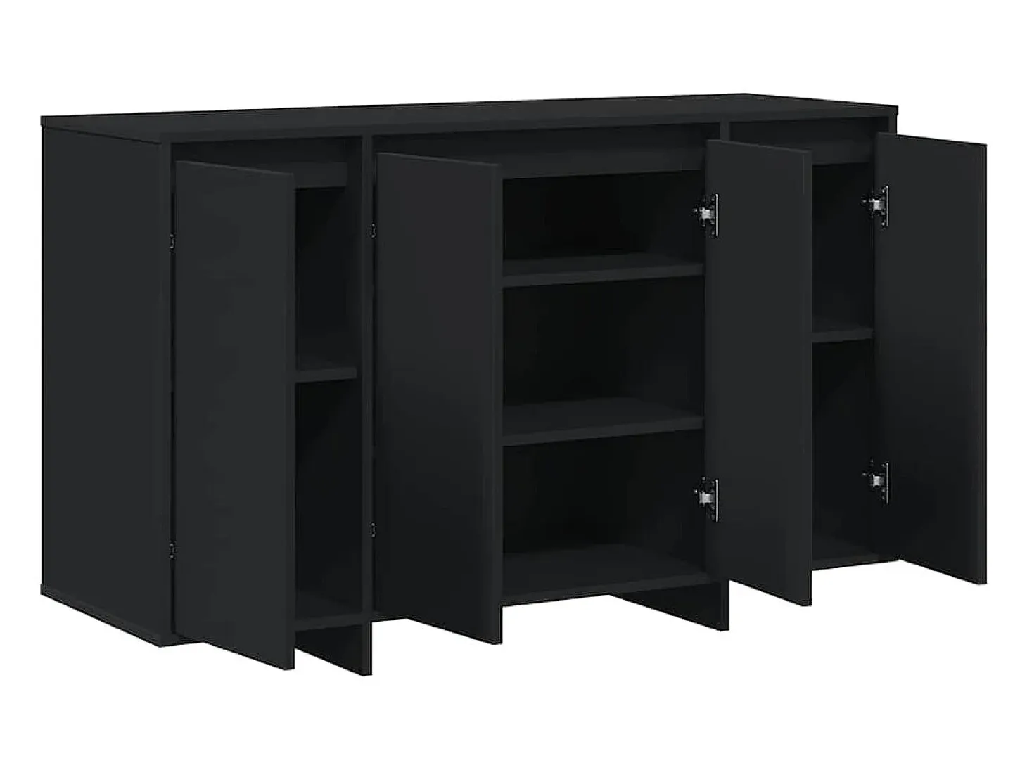 Vitrina Negro 120 x 41 x 75 cm Madera contrachapada