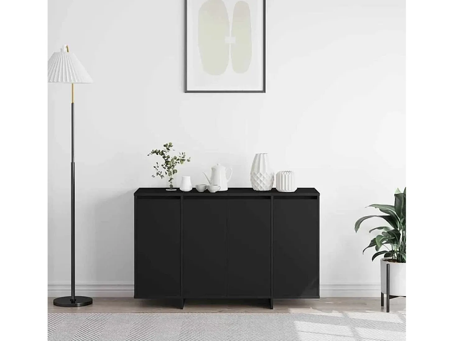 Vitrina Negro 120 x 41 x 75 cm Madera contrachapada