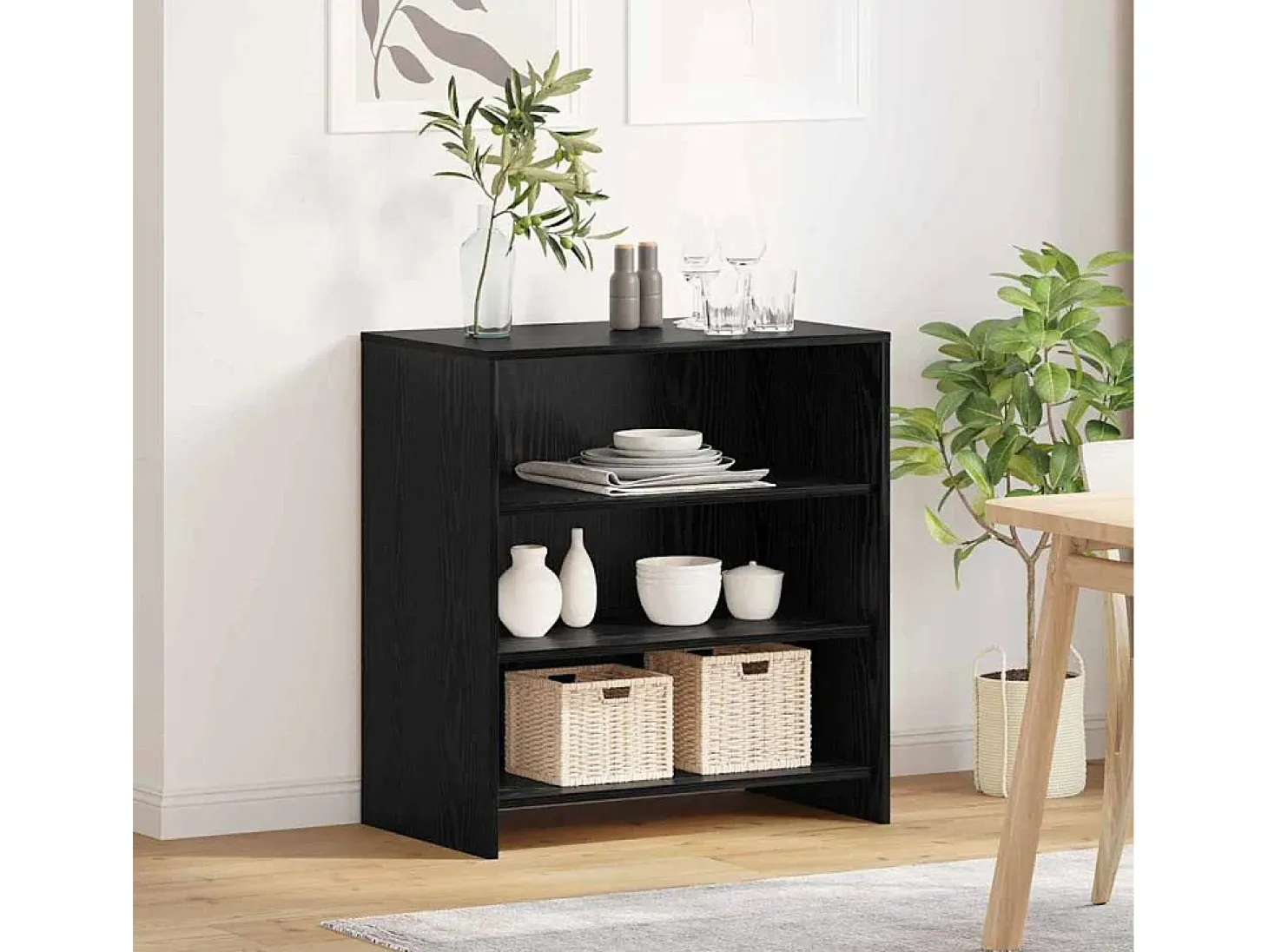 Vitrina Negro 70 x 41 x 75 cm Madera contrachapada