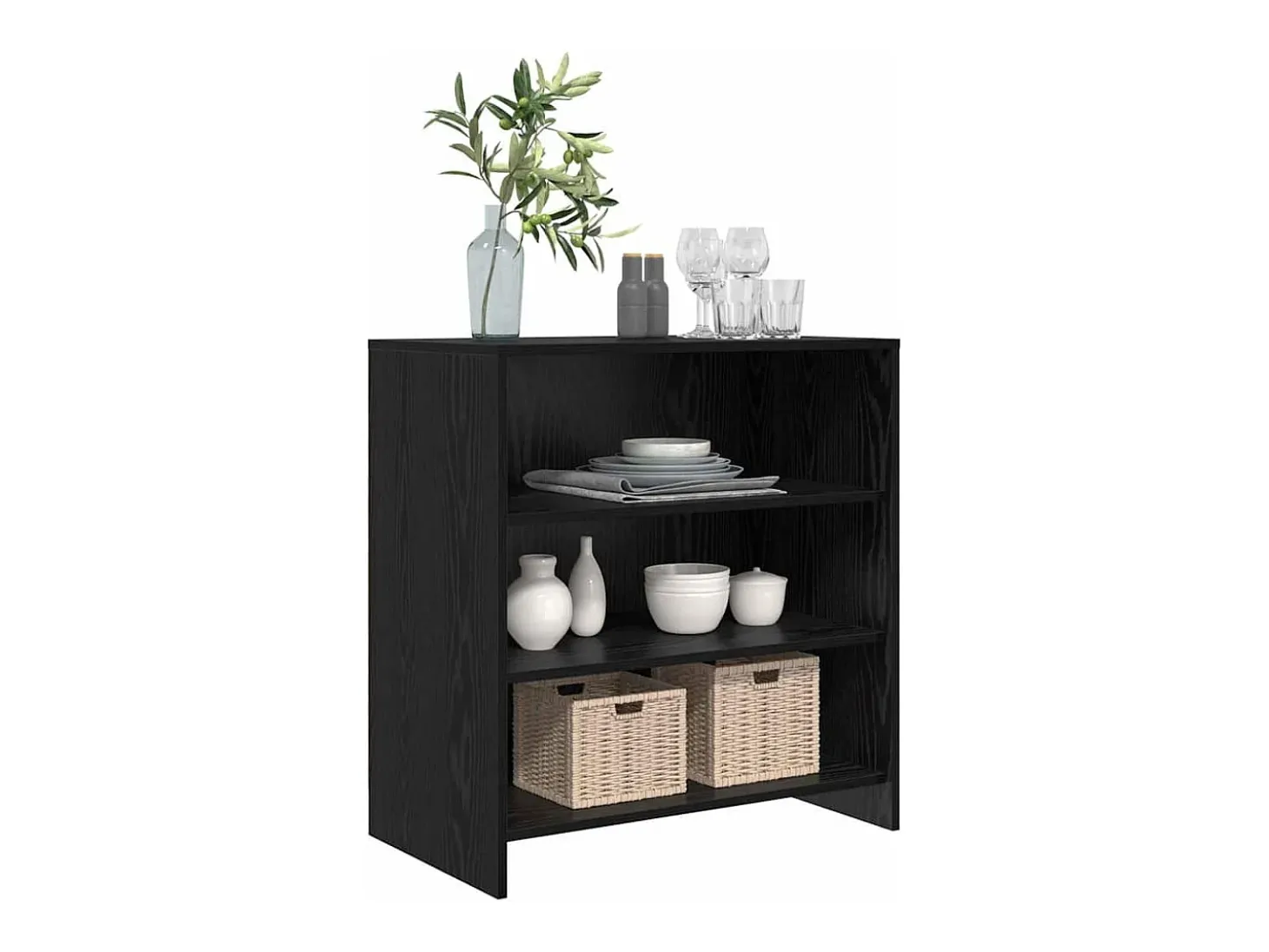 Vitrina Negro 70 x 41 x 75 cm Madera contrachapada