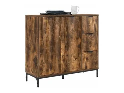 Vitrina Roble ahumado 89.5 x 33 x 82 cm Madera contrachapada