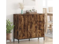 Vitrina Roble ahumado 89.5 x 33 x 82 cm Madera contrachapada