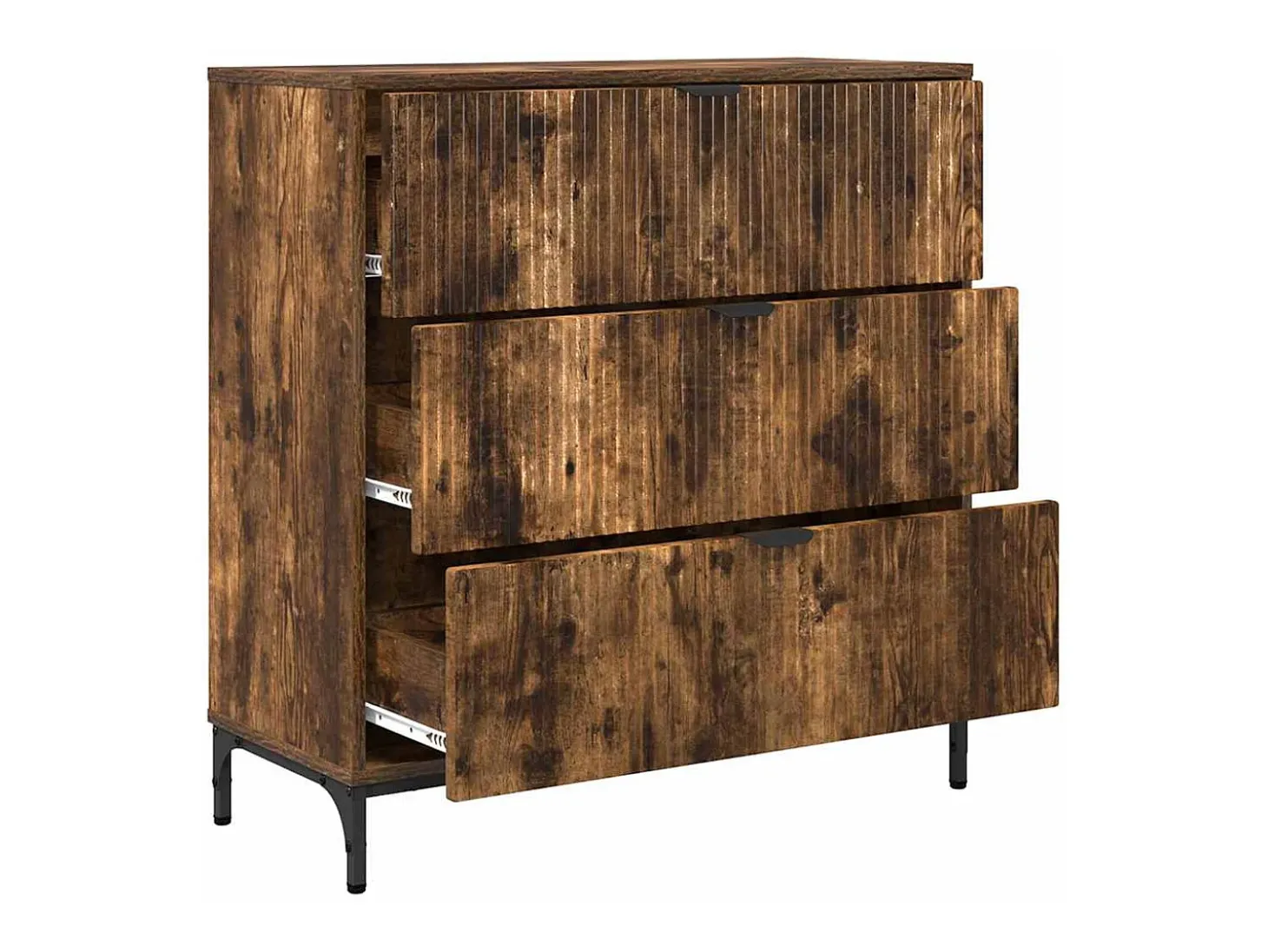 Vitrina Roble ahumado 79.5 x 33 x 82 cm Madera contrachapada