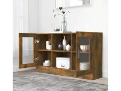 Vitrina Roble ahumado 120x30,5x70 cm Madera de ingeniería
