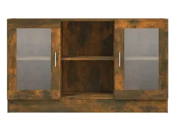 Vitrina Roble ahumado 120x30,5x70 cm Madera de ingeniería