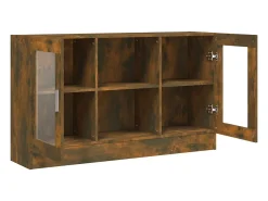 Vitrina Roble ahumado 120x30,5x70 cm Madera de ingeniería