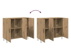 Vitrina Roble artisan 90 x 34 x 80 cm Madera contrachapada
