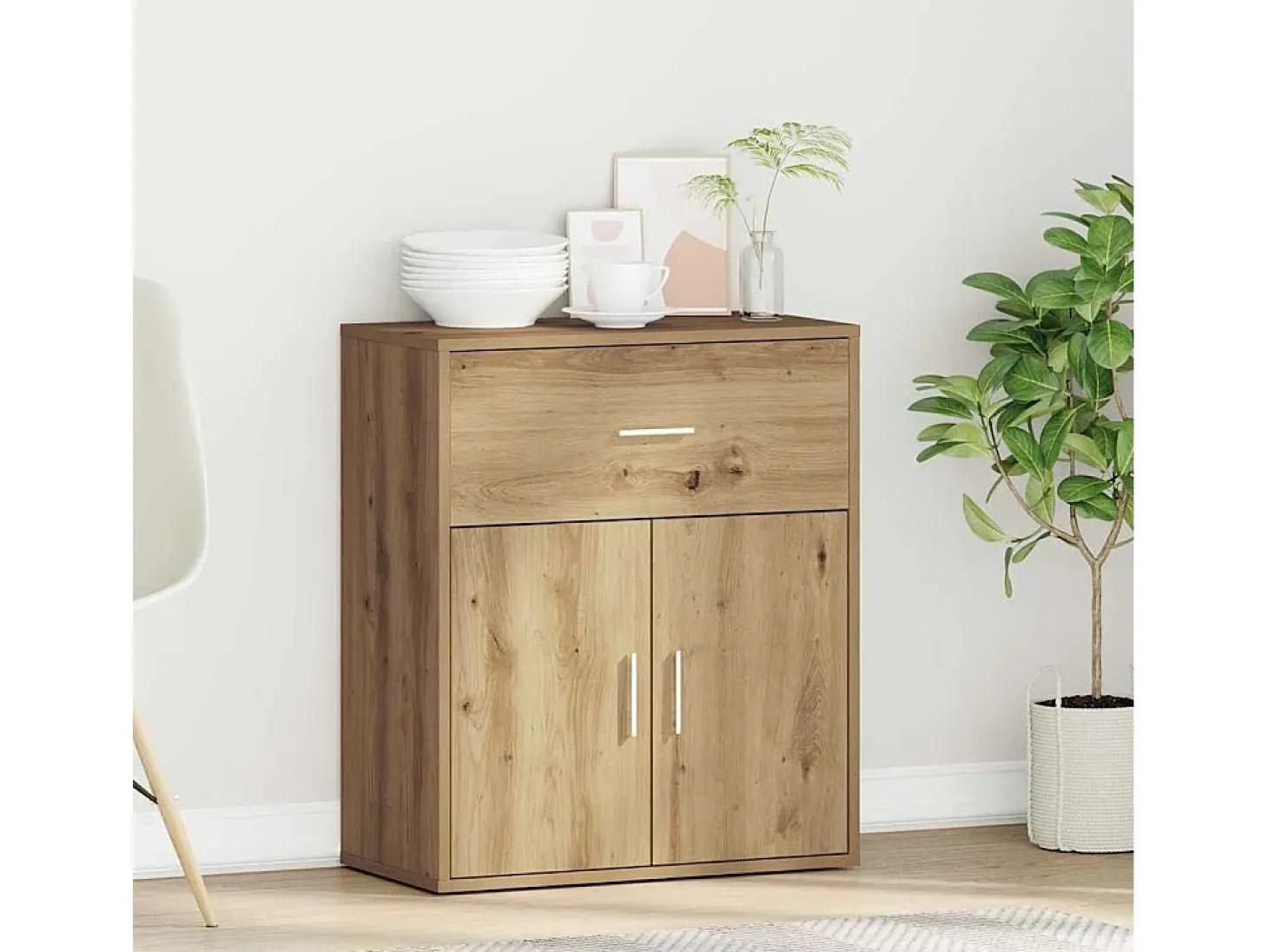 Vitrina Roble artisan 60 x 31 x 70 cm Madera contrachapada