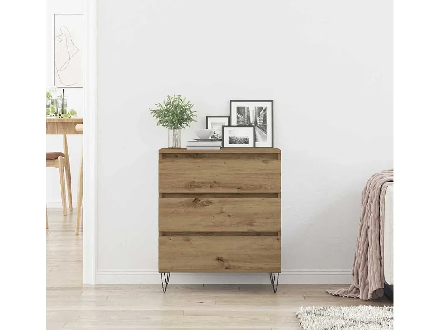 Vitrina Roble artisan 60 x 35 x 70 cm Madera contrachapada