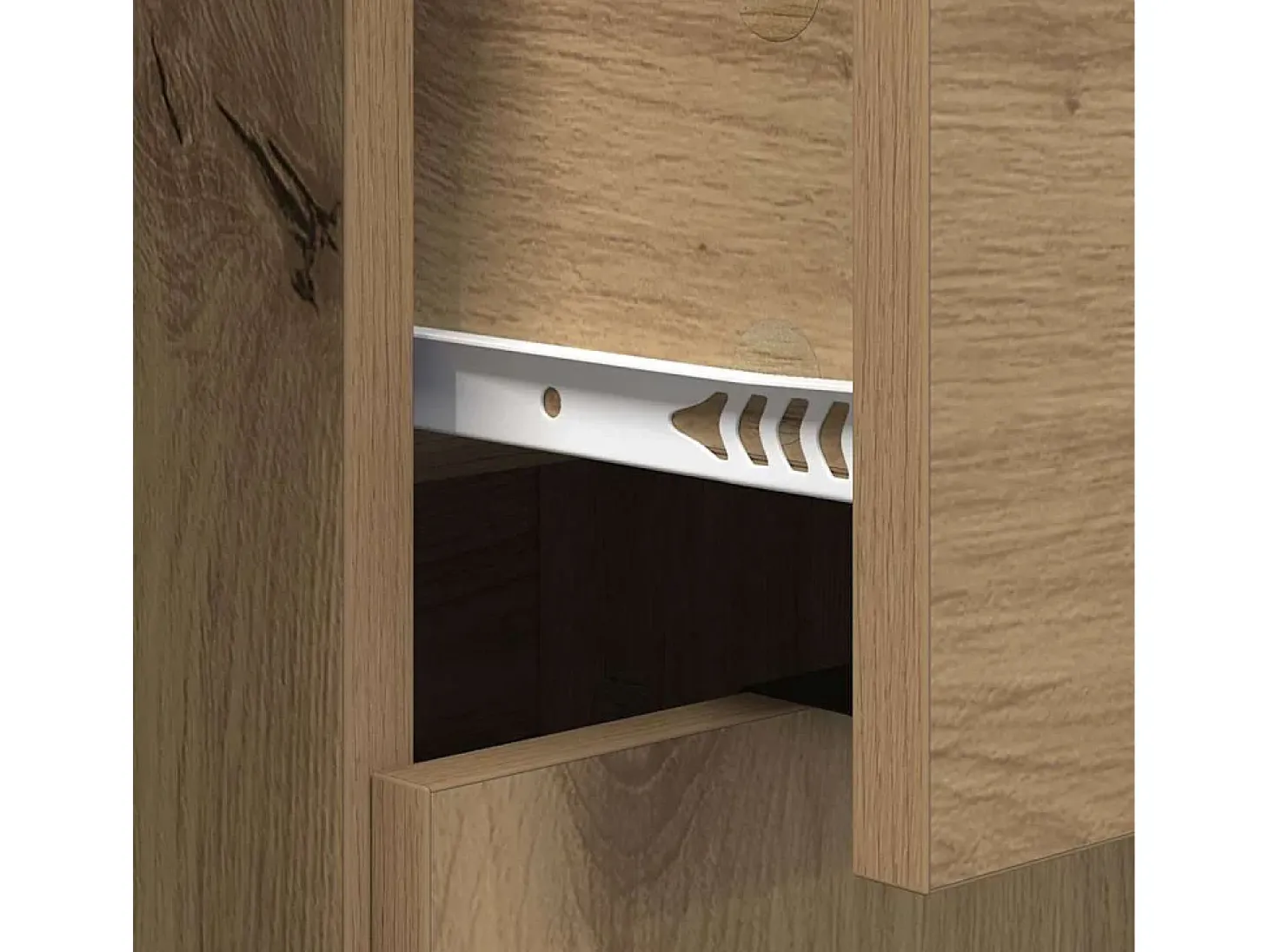 Vitrina Roble artisan 60 x 30 x 70 cm Madera contrachapada