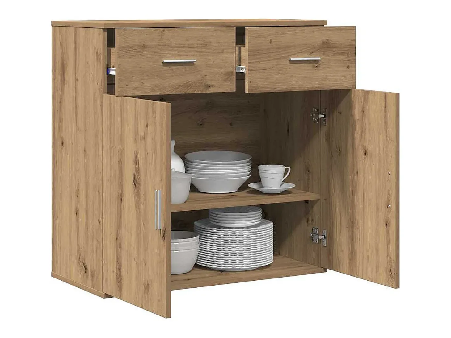 Vitrina Roble artisan 79 x 38 x 80 cm Madera contrachapada