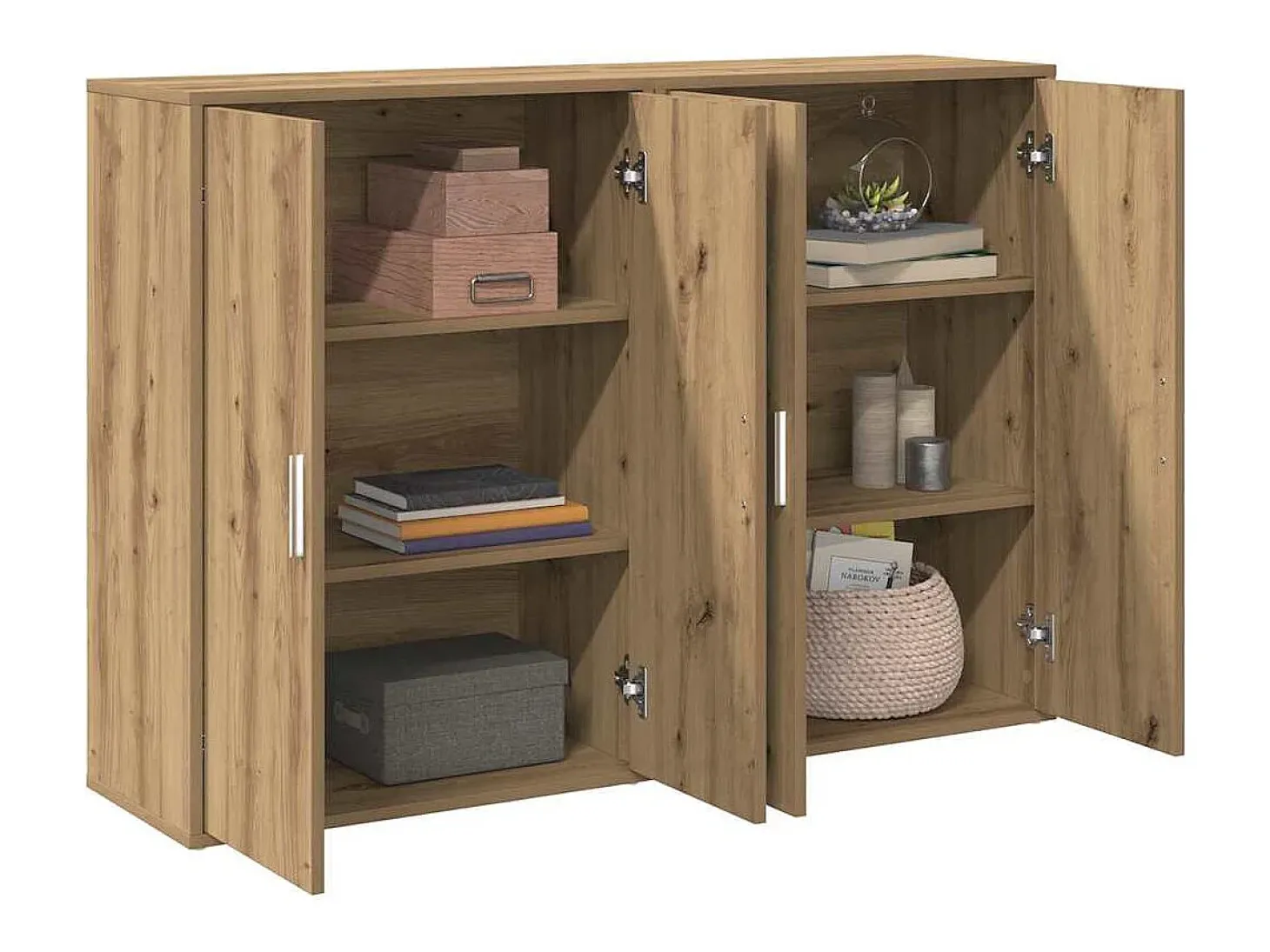 Vitrina Roble artisan 60 x 31 x 84 cm Madera contrachapada