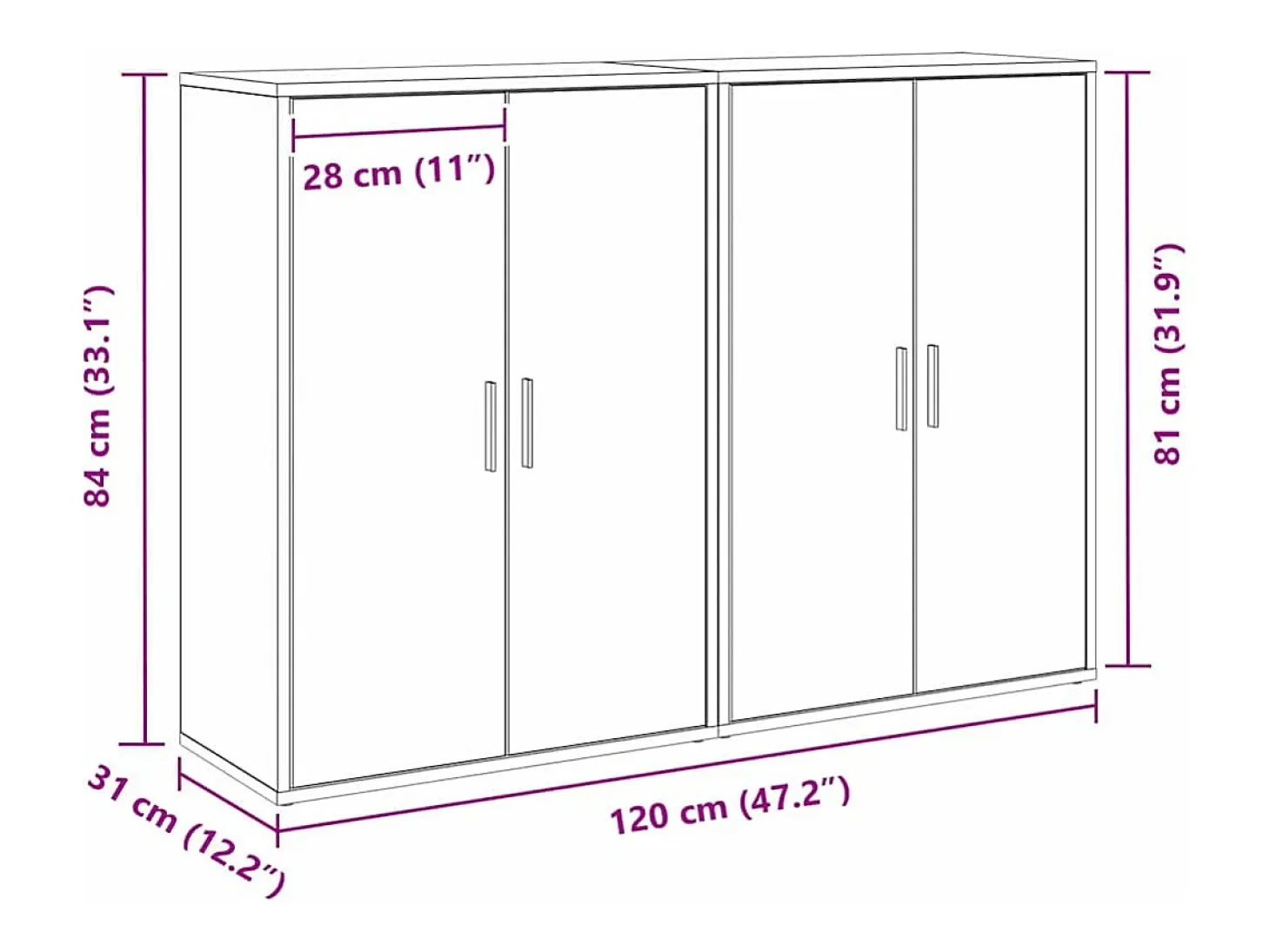 Vitrina Roble artisan 60 x 31 x 84 cm Madera contrachapada