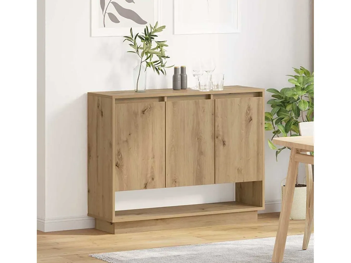 Vitrina Roble artisan 97 x 29 x 75 cm Madera contrachapada