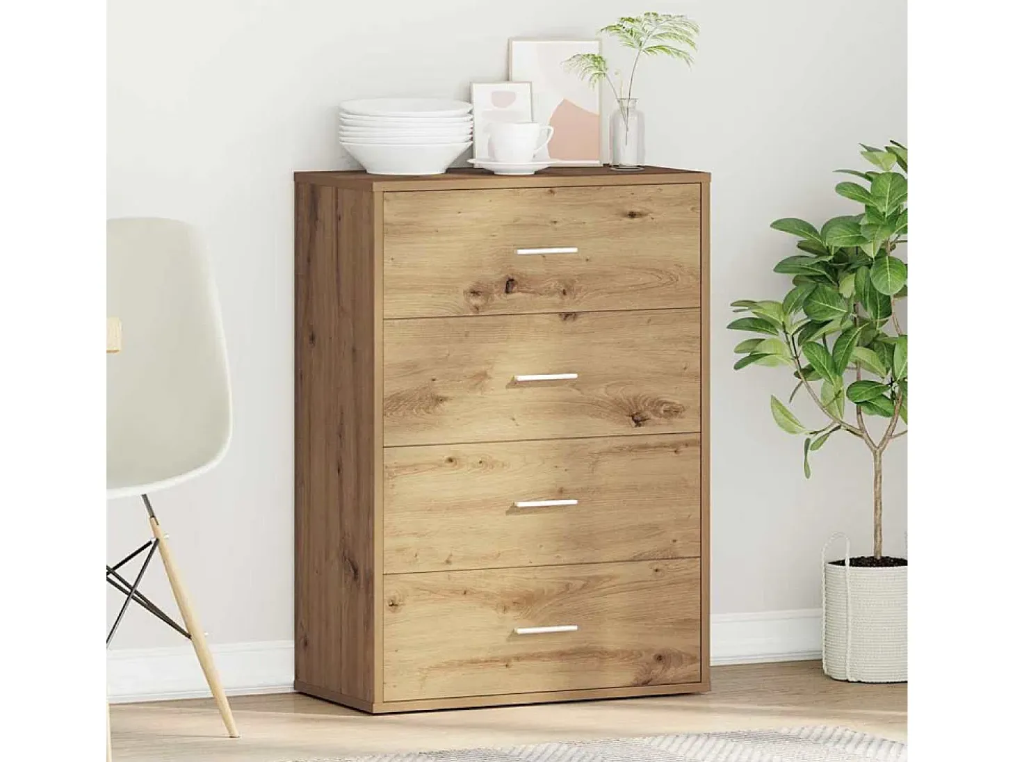 Vitrina Roble artisan 60 x 31 x 84 cm Madera contrachapada